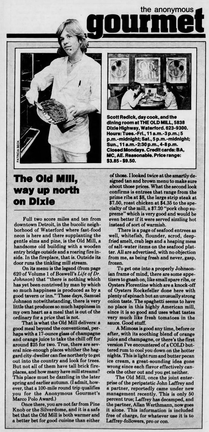 Cascade Motel (Olde Mill Inn on the Lake) - Mar 25 1979 Review (newer photo)